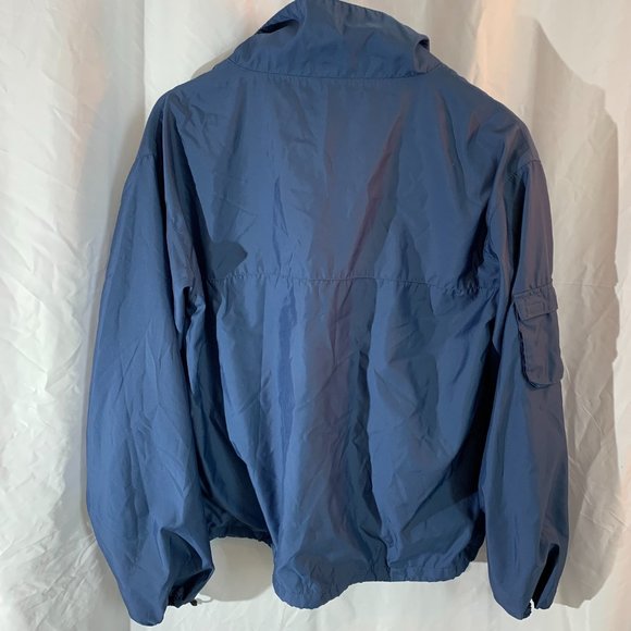 Gap Rain Jacket with 4 Pockets Elastic Cuffs & Bottom 3/4 Neck Opening - Picture 11 of 13
